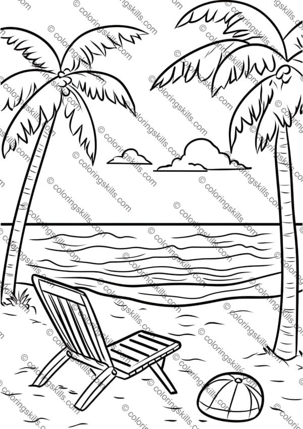 Beach Coloring Pages, Summer Activity for Kids, Printable Coloring Sheets, Ocean Theme Coloring Pages, Fun Summer Printables, Sea Life Coloring Pages, Beach Day Activity, Kids Beach Printables, Sandcastle Coloring Pages, Tropical Coloring Sheets, Marine Life Coloring Pages, Seashell Coloring Pages, Summer Art for Kids, Creative Beach Activities, Printable Beach Crafts